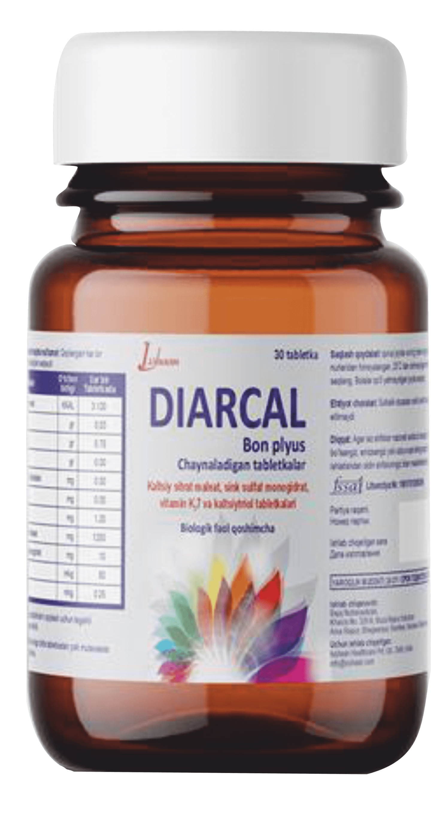 DIARCAL BONE PLUS chaynaladigan tabletkalar N30