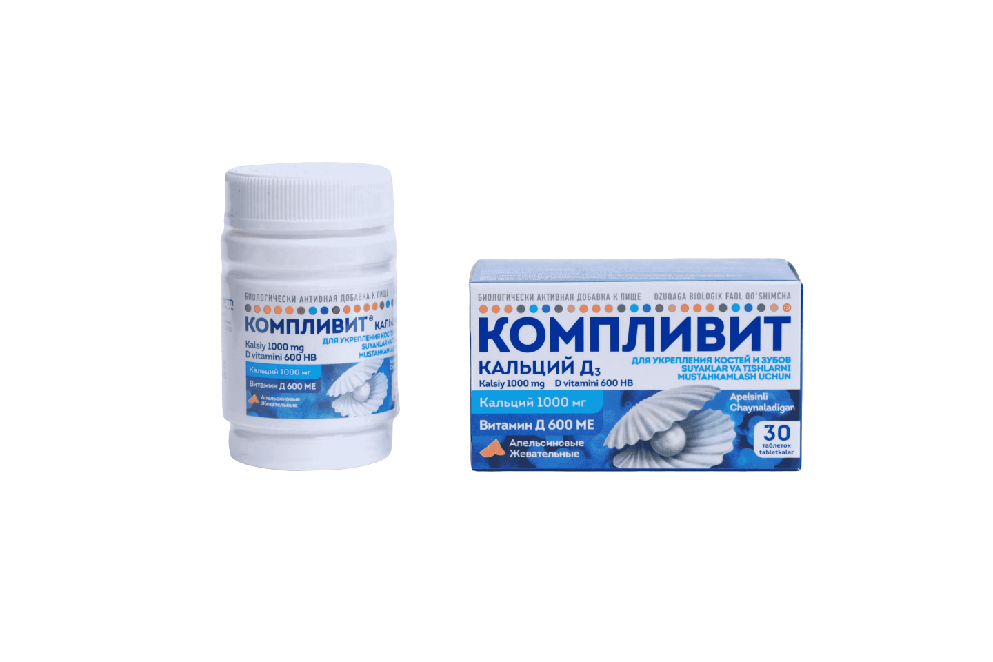 KOMPLIVIT KALSIY D3 tabletkalari N30