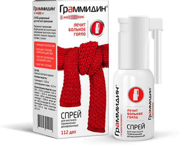 GRAMMIDIN S ANESTETIKOM  sprey  0,06 mg/0,15 mg/0,1 mg N1
