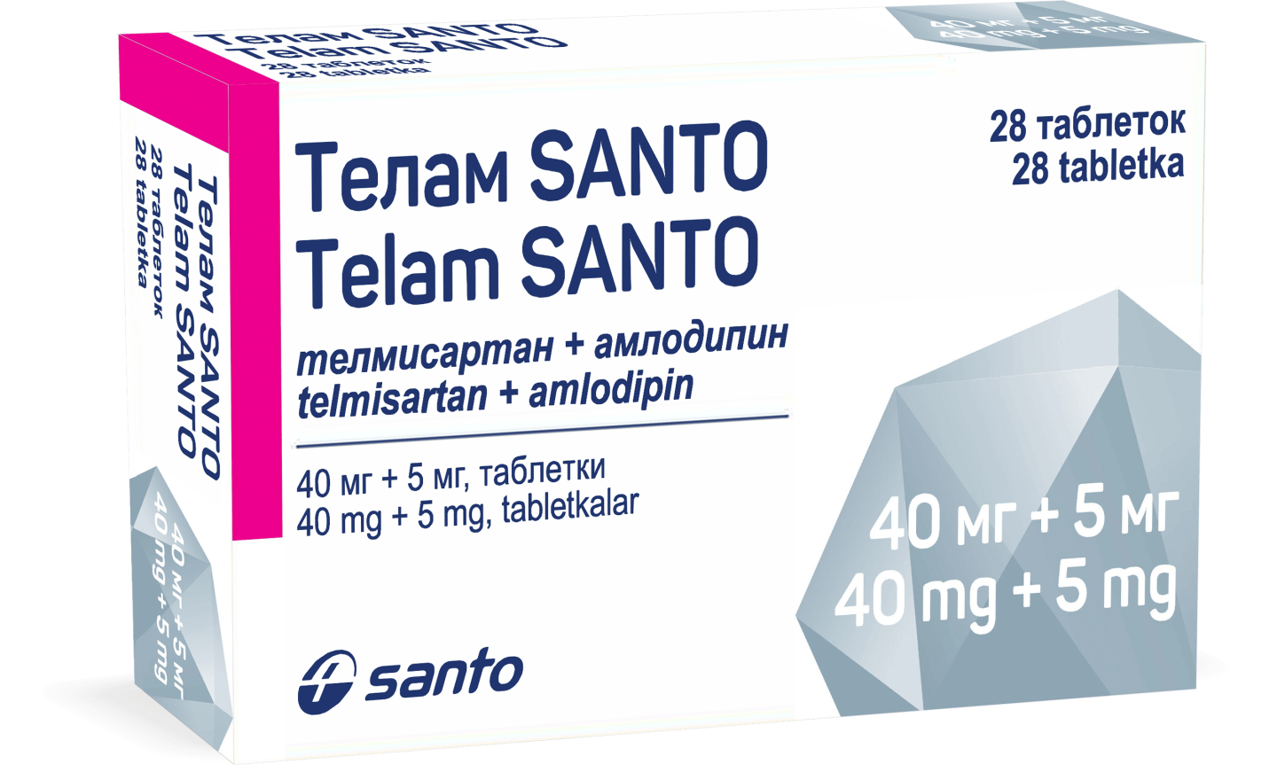 TELAM SANTO tabletkalar 40mg+5mg N28