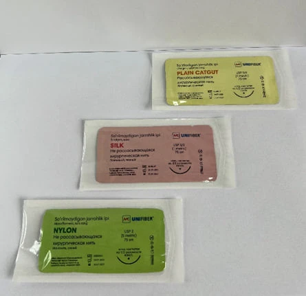 Рассывающийся/Нерассасывающийся Хирургические (POLYPROPYLENE/ПОЛИПРОПИЛЕН) шовные материалы(нити) MC UNIFIBER  Аналог: Пролен/Prolen