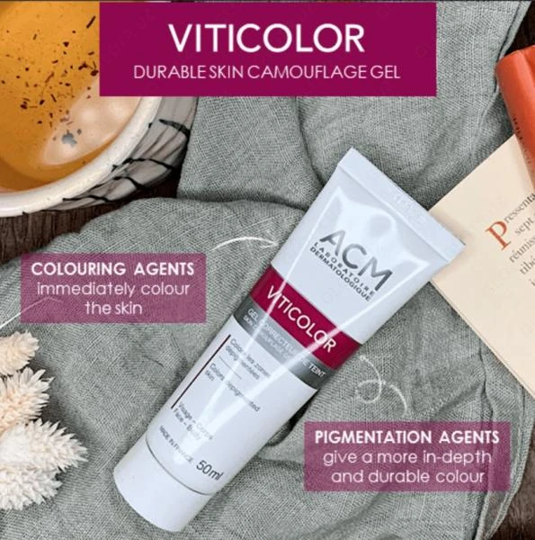 Vitiligo uchun Viticolor kamuflyaj geli