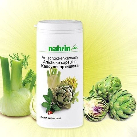 kapsulalar Artishoka dlya pecheni Swiss Nahrin, Shveysariya
