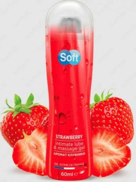 Intim moylash va massaj jeli Soft Strawberry