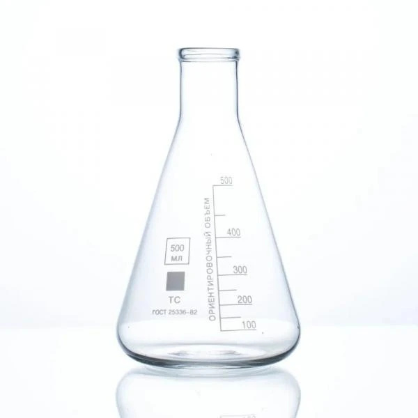 Коническая колба (колба Эрленмейра ) широкое горлышко 500 мл