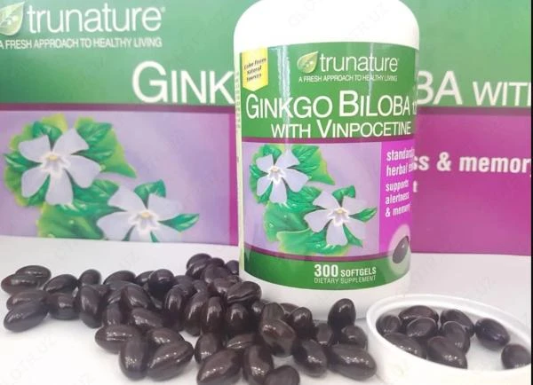 Бад для мозга и памяти Ginkgo Biloba Trunature (300 капсул)
