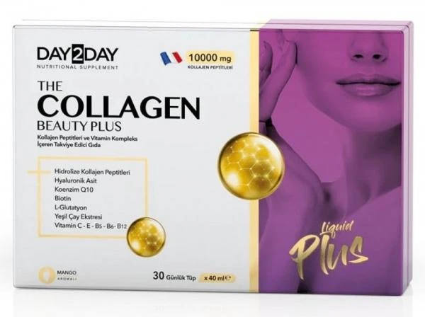 Питьевой коллаген DAY2DAY Collagen Beauty Plus (30 тюбиков по 40 мл)