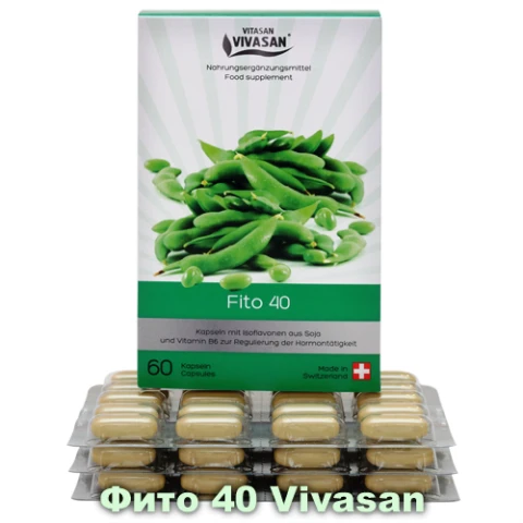 Fito - 40 (kapsuladagi soya izoflavonlari) Vivasan, Shveytsariya