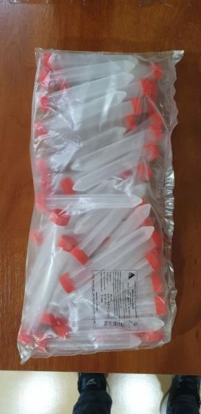 Пробирка градуированная с красной крышкой (полимерная - нестерильная)