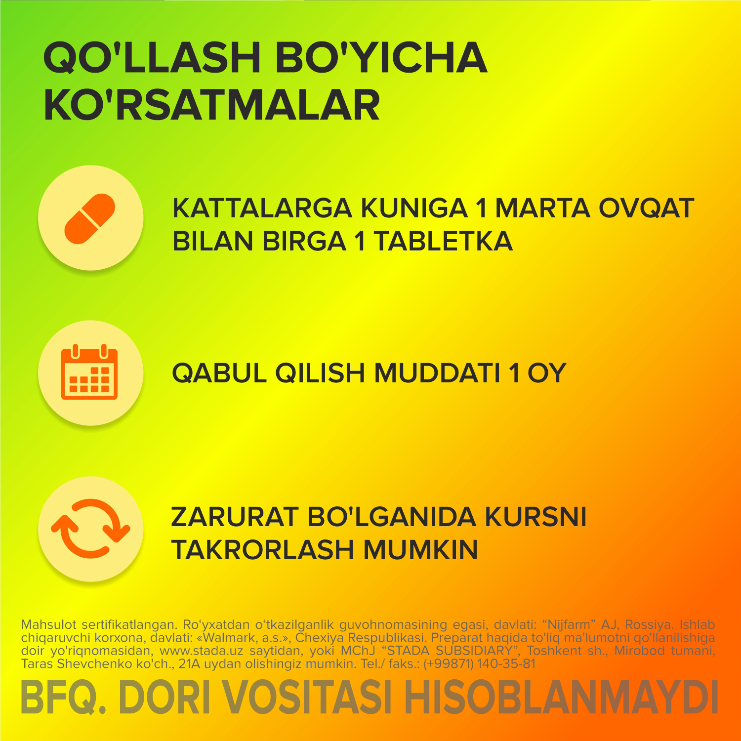 VITRUM IMMUNAKTIV tabletkalari N30