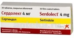 СЕРДОЛЕКТ 0,004 таблетки N30