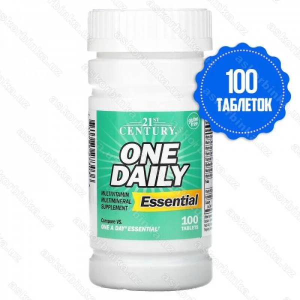 Multivitaminlar One Dailu Essential, elementlar majmuasi