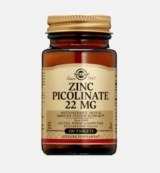 Sink pikolinat Solgar Zinc Picolinate 22mg (100 d)