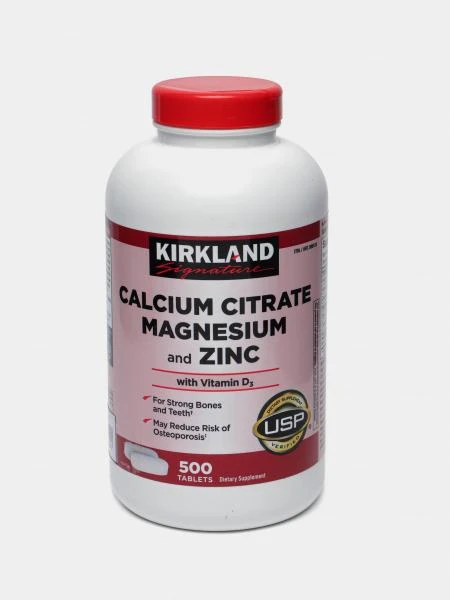 Kaltsiy sitrat, magniy va sink Kirkland Signature Kirkland Calcium citrate magnesium zinc 500 dona