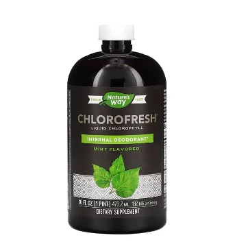 Natures Way, Chlorofresh, suyuq xlorofil, yalpiz, 132 mg, 16 fl oz (473,2 ml)