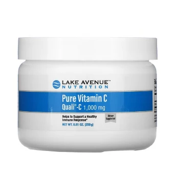 Витамин С в порошке Lake Avenue Nutrition, Quali-C, 1000 мг, 250 г (8,81 унции)