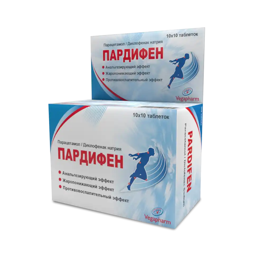 PARDIFEN tabletkalari 500mg / 50mg N100