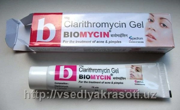 Klaritromisinoviy gel dlya problemnoy koji lisa