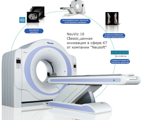 KT (kompyuterniy tomograf) 16 srezoviy NeuViz 16 Classic
