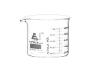 ASTM 1000ml bilan tugatilgan stakan, past, borosilikat shisha