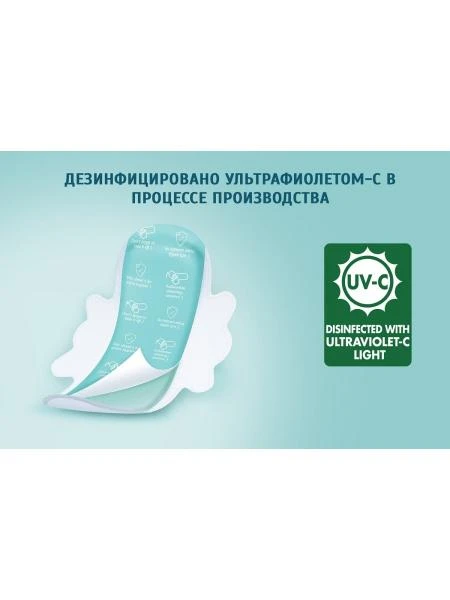 Гигиенические антибактериальные прокладки antibac extra long 6 шт/уп molped
