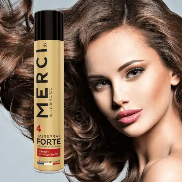 Lak dlya volos, 300ml - Merci Forte