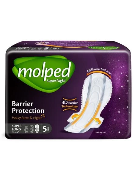 Гигиенические прокладки supernight super long, 5 шт/уп molped