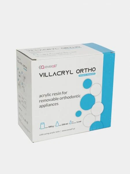 Stomatologicheskiy polimerniy material Villacryl Ortho 500 g + 250 ml + 3x12 ml