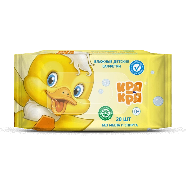 Vlajnie detskie salfetki s Romashkoy 20 sht.