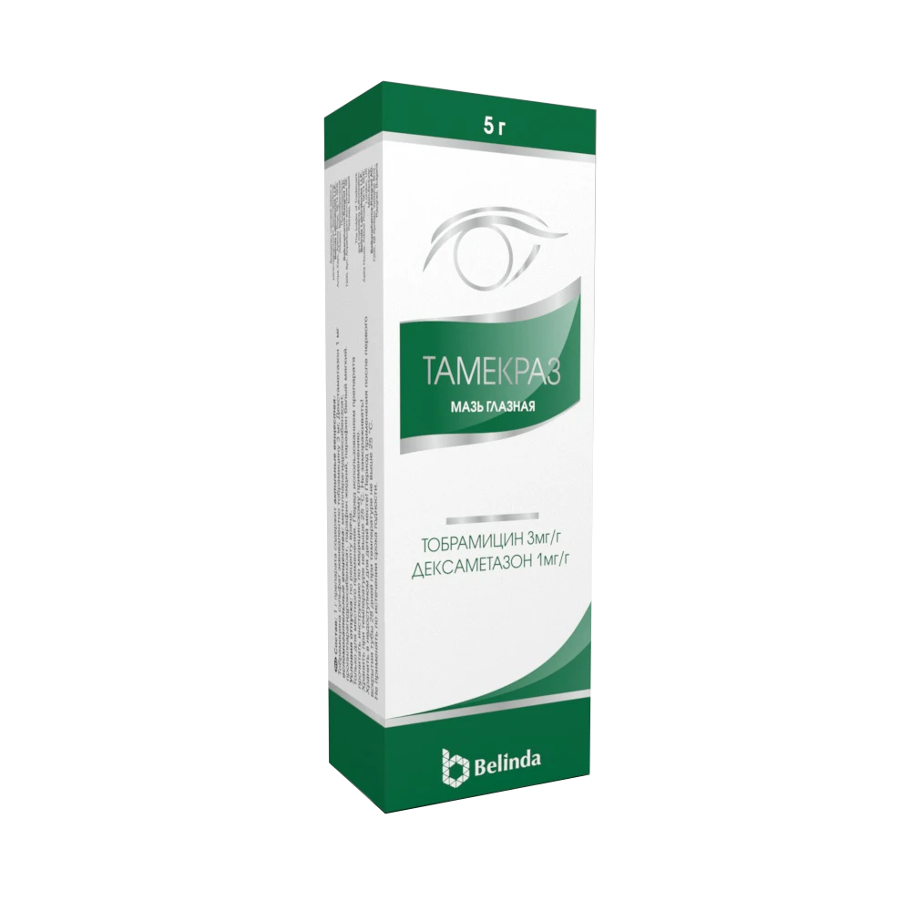 ТАМЕКРАЗ мазь 5 г 3 мг/г+1 мг/г