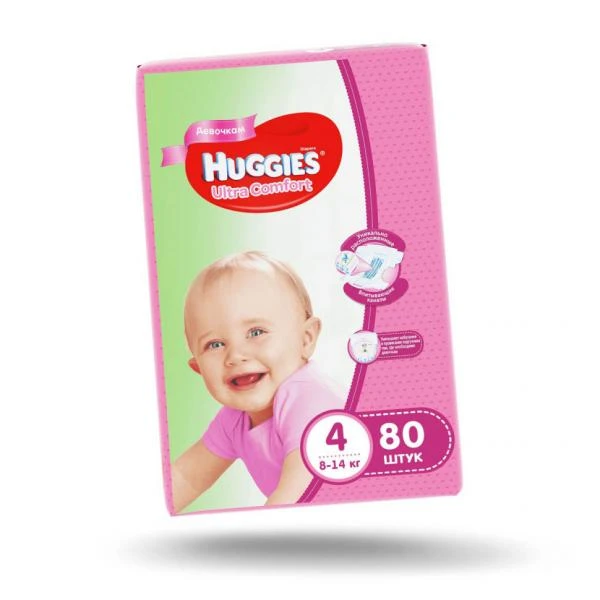 Pampersi Huggies UC Giga Girl (4) 8-14 kg 80x2