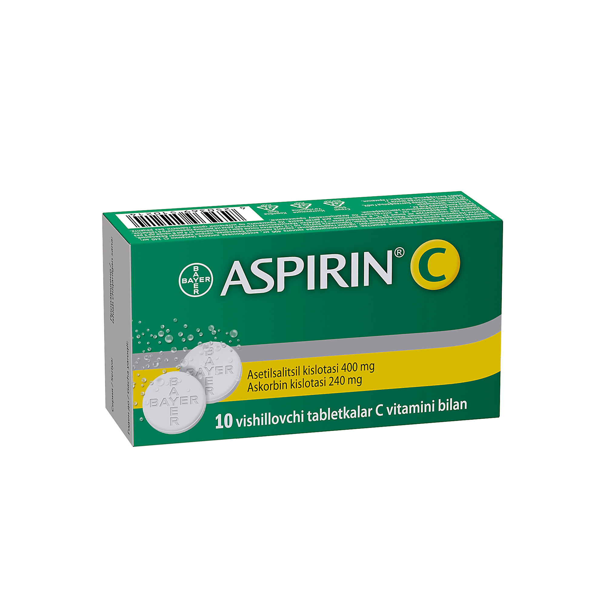 ASPIRIN S tabletkalari N10