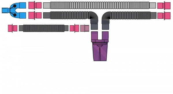 Одноразовый дыхательный контур для ИВЛ и НДА
