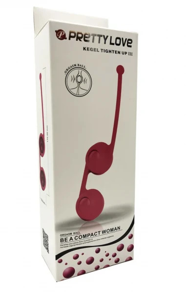 Pretty Love Тренажер Кегеля Шарики вагинальные "PRETTY LOVE Kegel Tighten Up lll", с силиконовой нитью, розовый, 35 мм