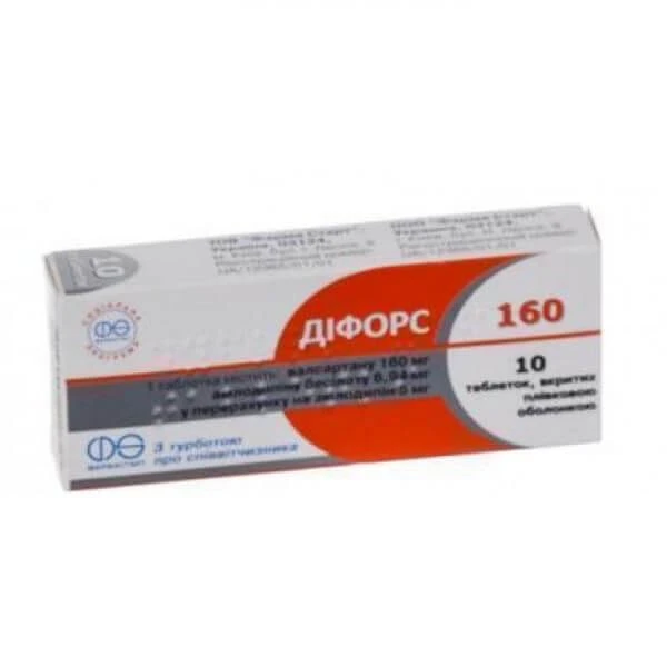 ДИФОРС 160 XL таблетки 10мг/160мг N10