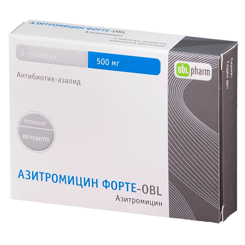 AZITROMISIN FORTE OBL tabletkalari 500mg N3