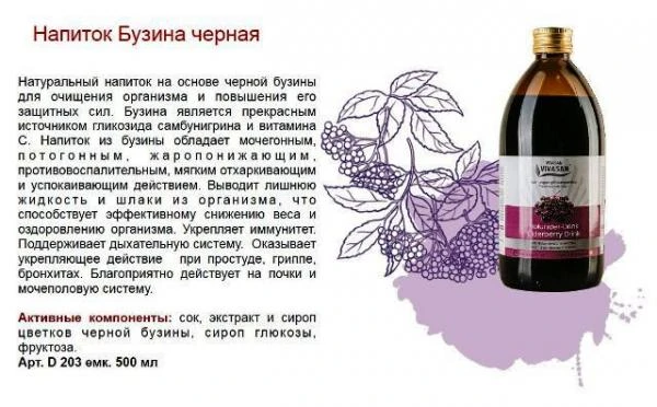 Напиток Бузина черная Vivasan, Швейцария