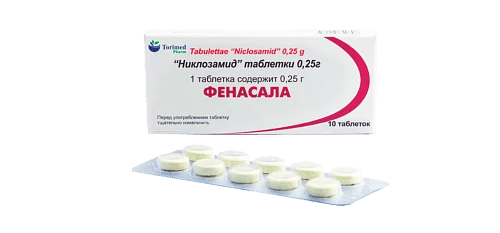 НИКЛОЗАМИД таблетки 0,25г N10