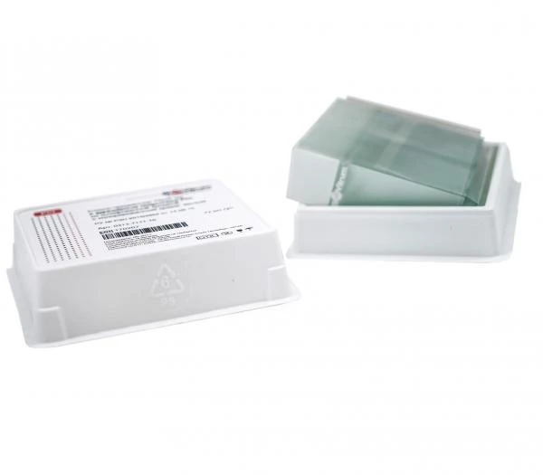 Стекло предметное 75х25 мм с адгезивным покрытием PCI, со шлифованной кромкой, с колорированным краем белым, 72 шт./уп.