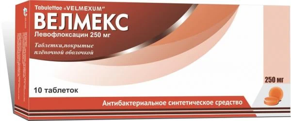 VELMEKS tabletkalari 250mg N10