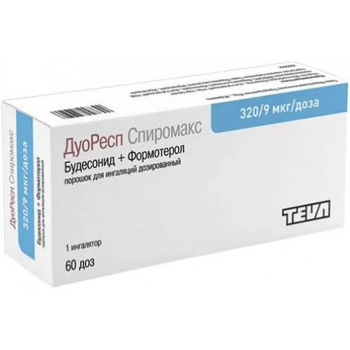 DUORESP SPIROMAKS poroshok dlya ingalyasiy 320/9mkg 60 doz N1
