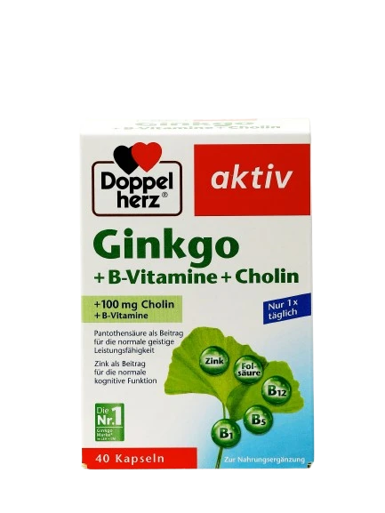 DOPPELGERS AKTIV GINKO+VITAMINI GRUPPI V+XOLIN tabletkalari N40