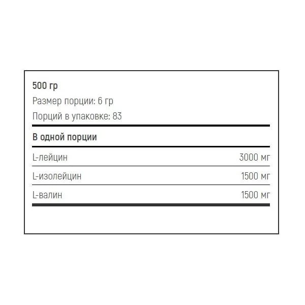 Аминокислоты Nutriversum BCAA 2:1:1 500 г 83 порции
