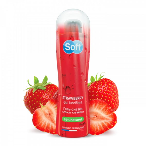 Intim moylash va massaj jeli Soft Strawberry