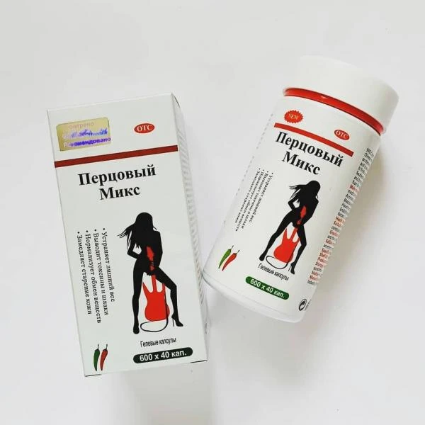 Kilo yo'qotish uchun qalampir aralashmasi kapsulalari