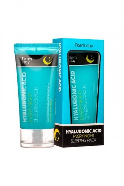 Ночная маска с гиалуроновой кислотой hyaluronic acid every night sleeping pack 5517 FarmStay (Корея)