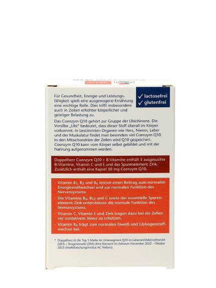 DOPPELGERS AKTIV KOENZIM Q10+VITAMINI GRUPPI V kapsulalar  N30