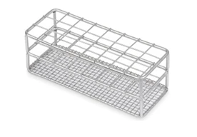 Shtativ dlya konteynerov dlya obrazsov, iz metallicheskoy provoloki, podxodit dlya konteynerov diametrom do 40 mm, 12-mestniy