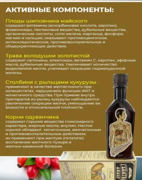 Бальзам Гепатис Либер для лечения печени