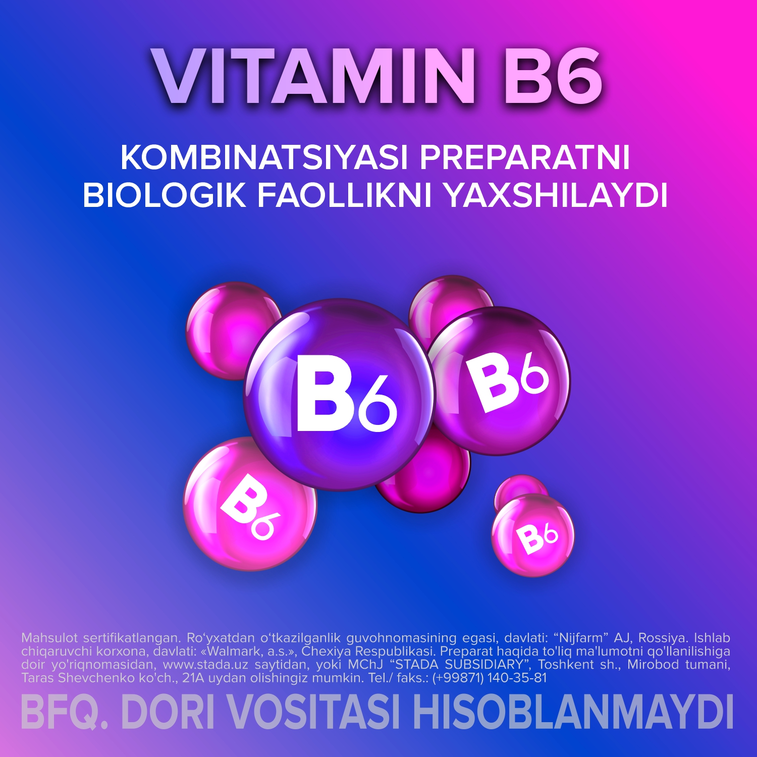 VITRUM MAGNEVIT V6 tabletkalari N90